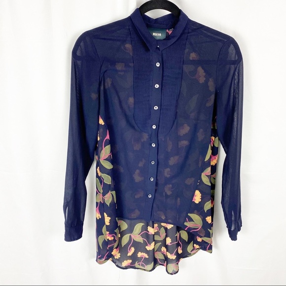 MAEVE Anthropologie Floral Print Long Sleeve Top - Picture 2 of 5